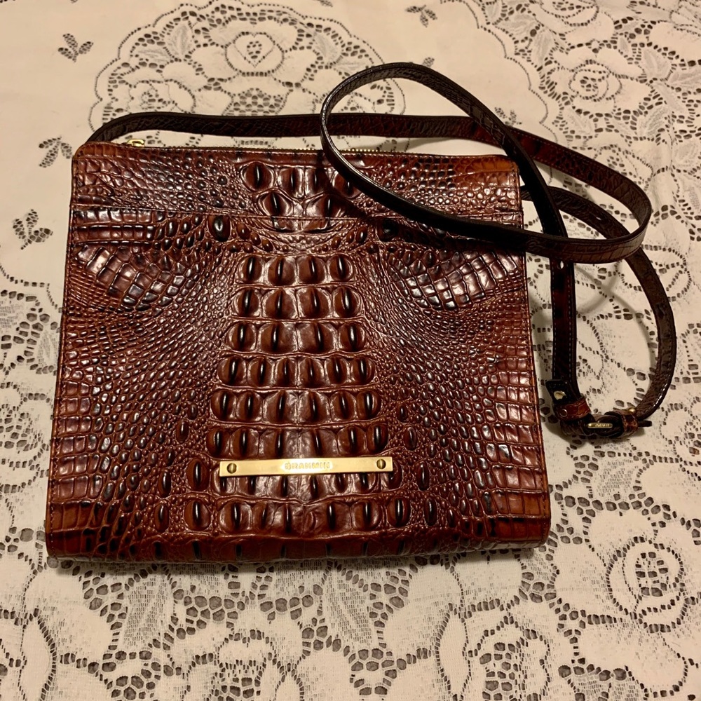 Brahmin Croc Crossbody Bag